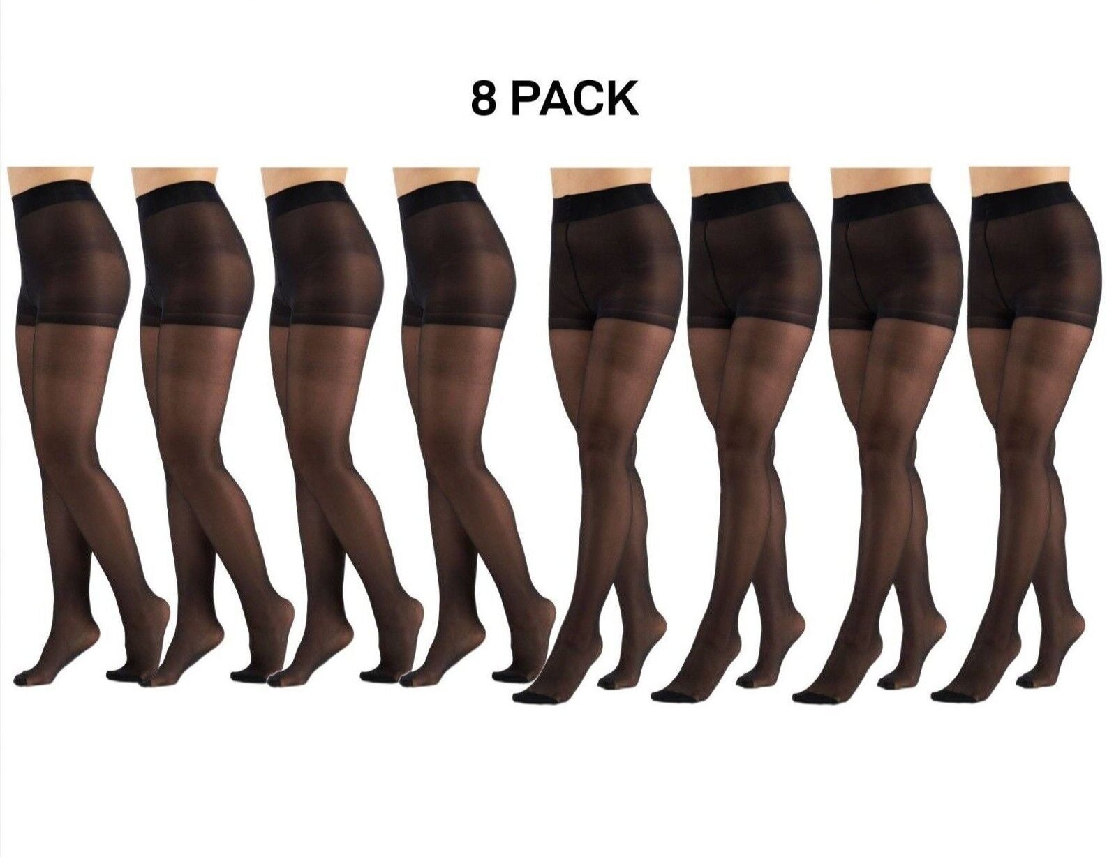 Bonds Womens Sheer Slimming Tights Comfortable Top Waistband 8 Pack L79570