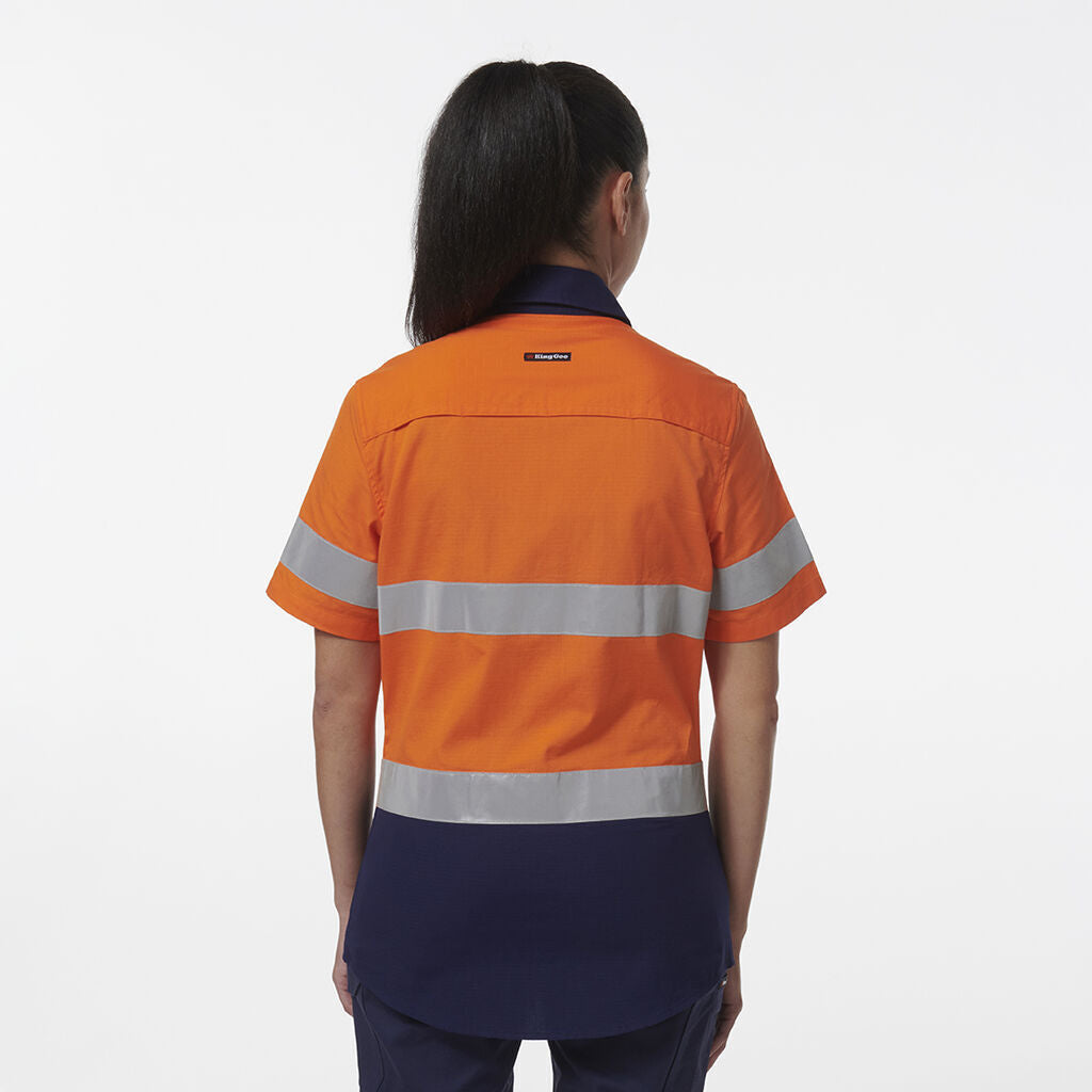 KingGee Womens Workcool Vented Reflective Short Sleeve Shirt K44229-Collins Clothing Co