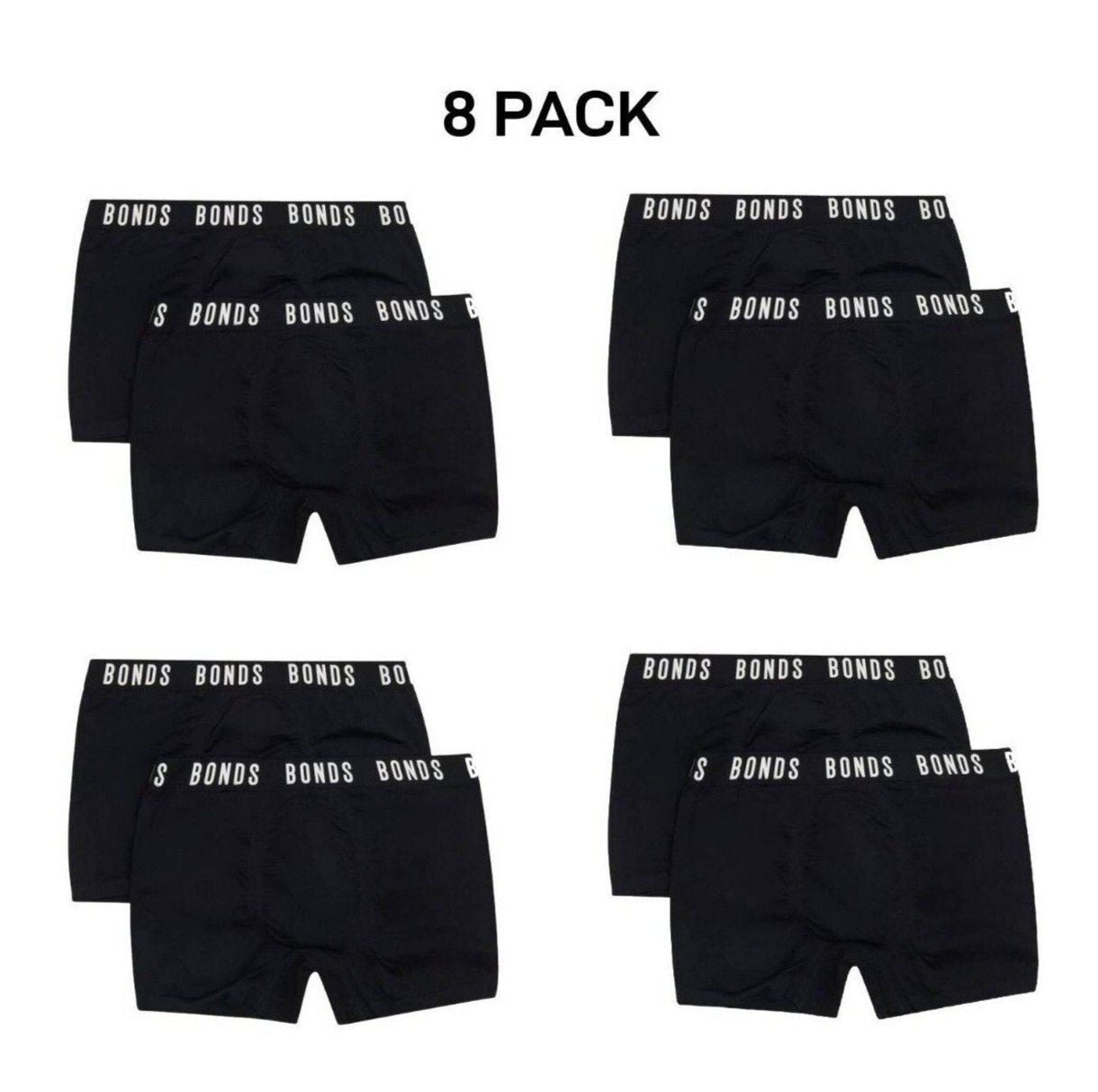 Bonds Boys Super Stretchies Trunk Extra Stretchy Comfy Undies 8 Pack UXXK2A