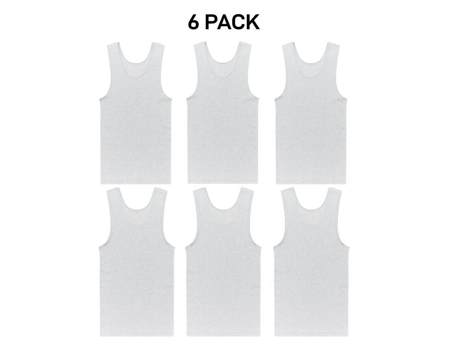 Bonds Mens Chesty Cotton Singlets Underwear Singlet Ribbed Cotton 6 Pack M757P