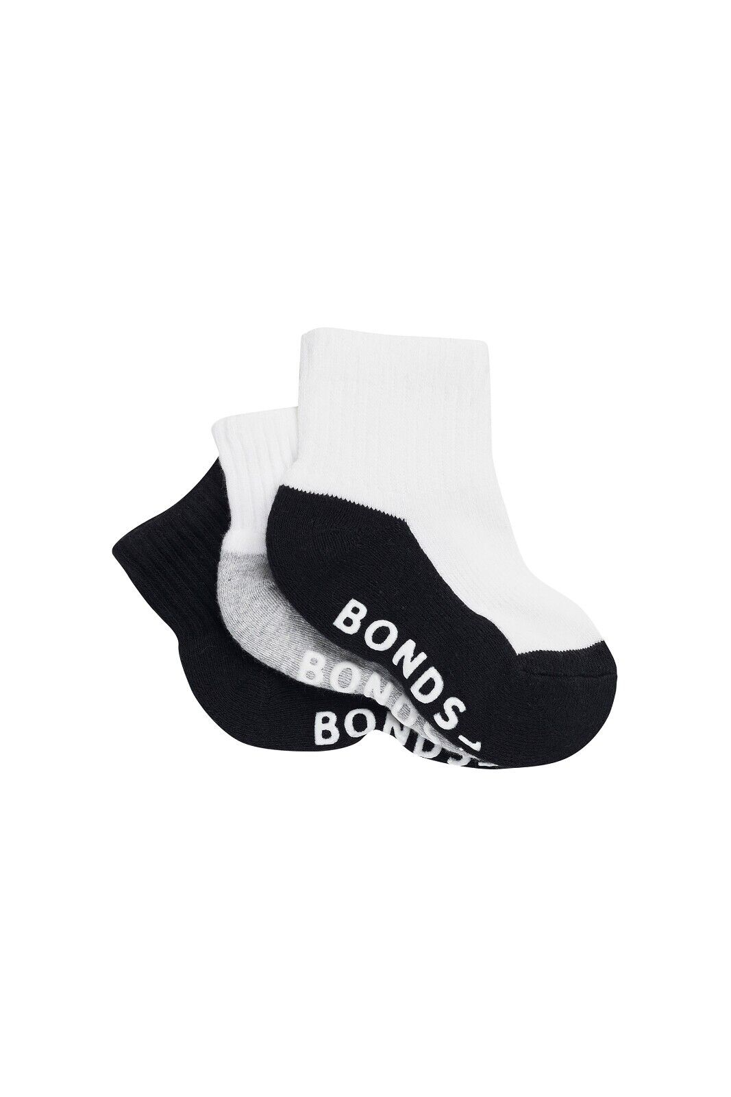Bonds Baby Cushioned Quarter Crew Thickness for Comfiness Socks 3 Pack RXUH3N