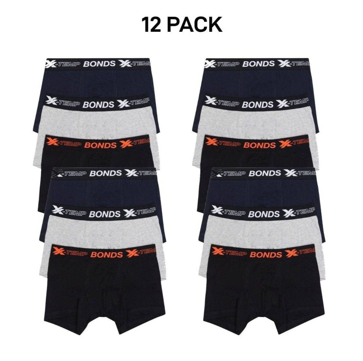 Bonds Mens X-Temp Comfort & Durable Ultimate Everyday Fit 12 Pack MXDW3A
