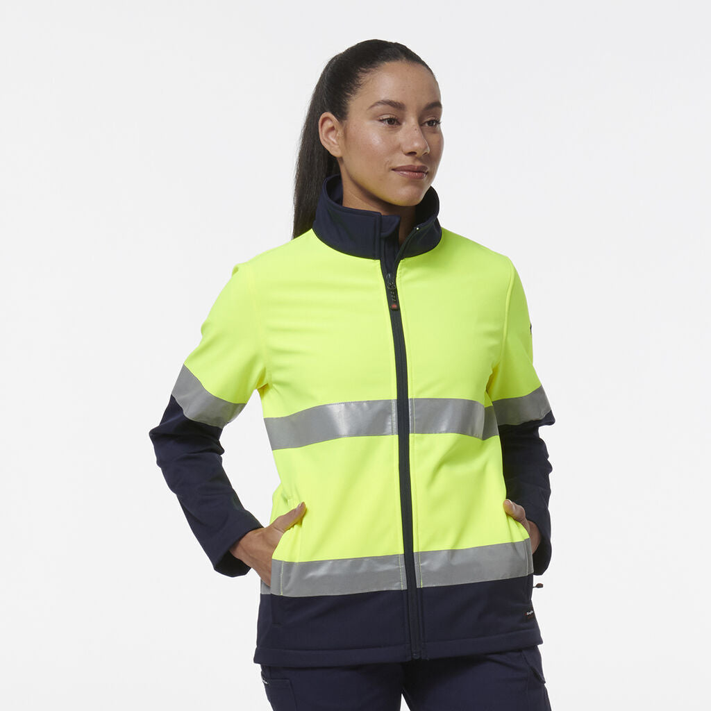 KingGee Women 4 Packs Reflective Spliced Softshell Safety Work Jacket K45006