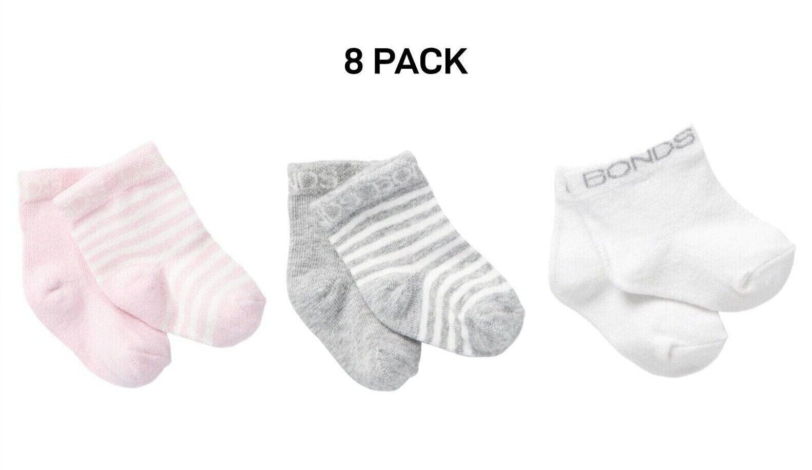 Bonds Baby Classics Bootee Comfortable Soft Natural Cotton 8 Pack RYY92N