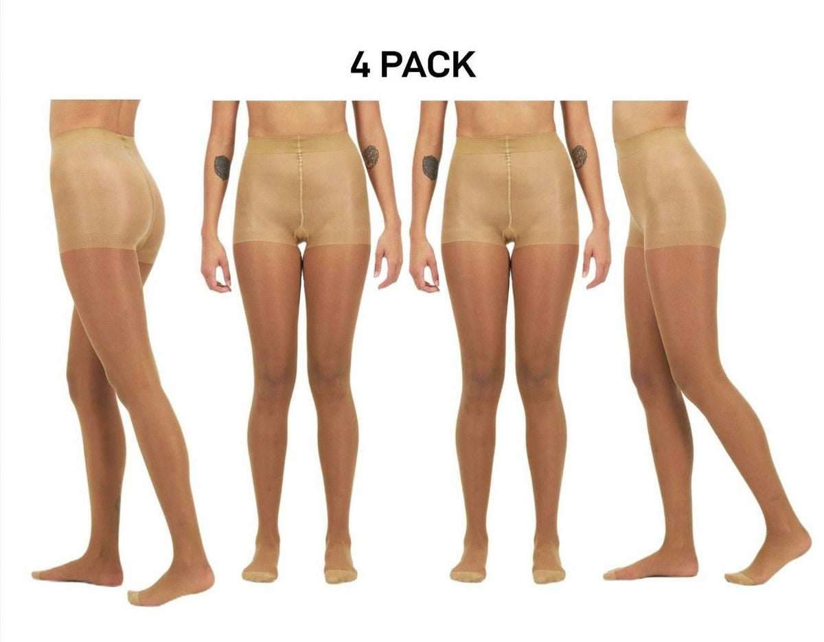 Bonds Womens Sheer Slimming Tights Comfortable Top Waistband 4 Pack L79570