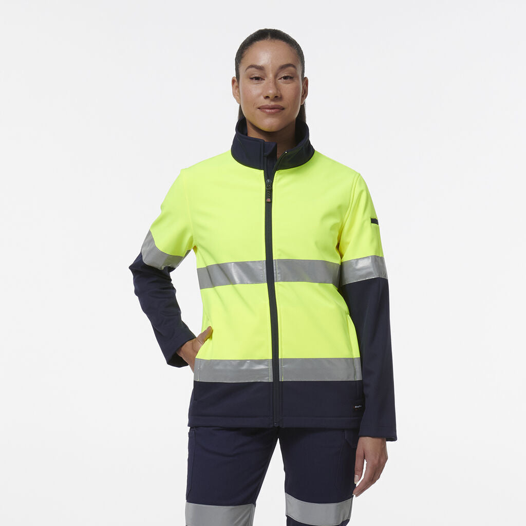 KingGee Women 4 Packs Reflective Spliced Softshell Safety Work Jacket K45006