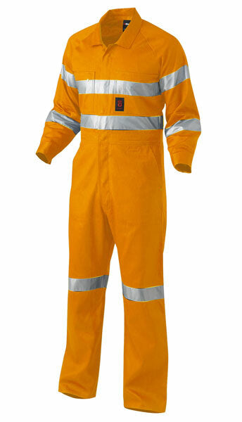 SALE KingGee Lightweight Cotton Drill Overalls Hi-Vis Taped Safety Work K51305
