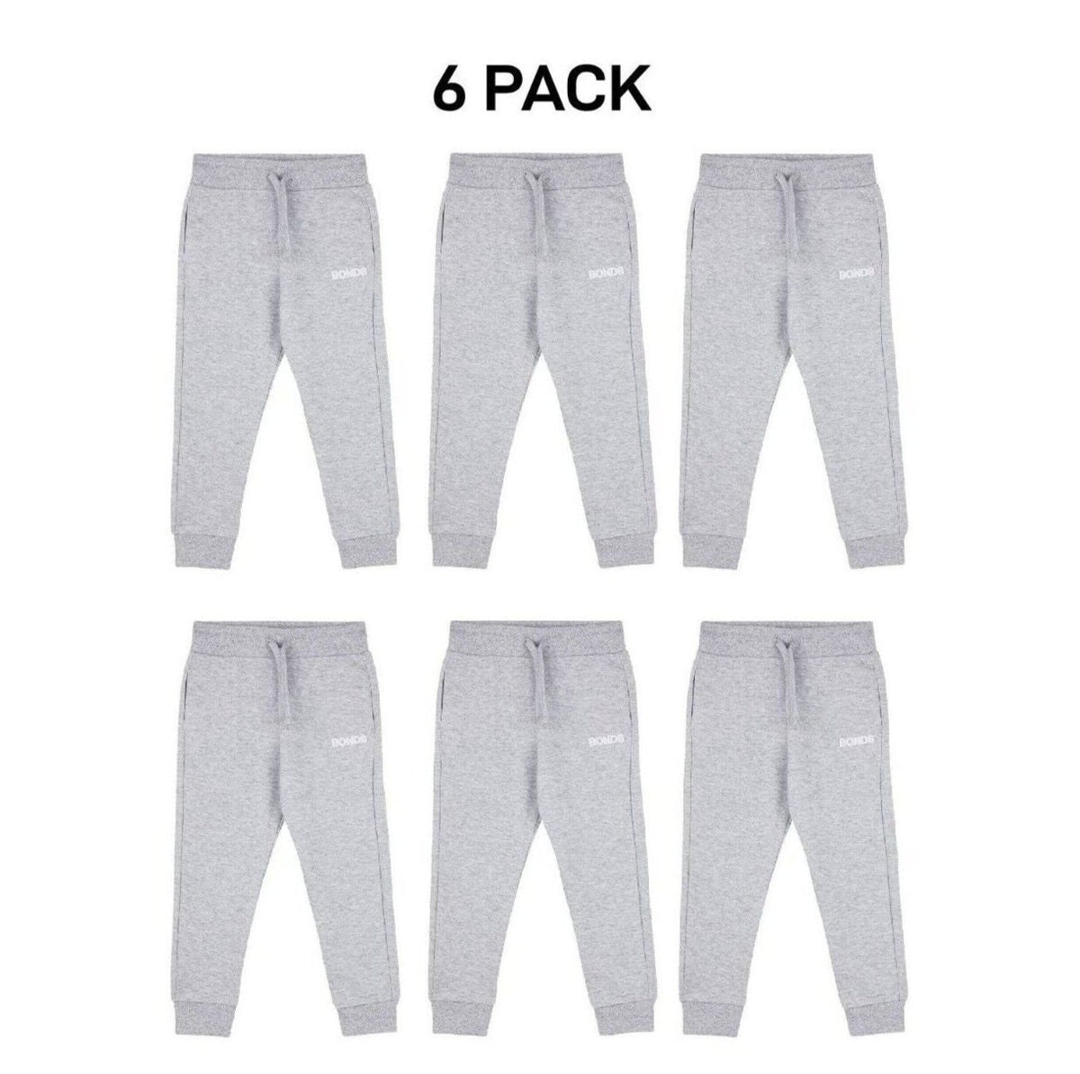 Bonds Kids Tech Sweats Trackie Pants Lightweight Warm Minimise Heat 6 Pack KVQRK