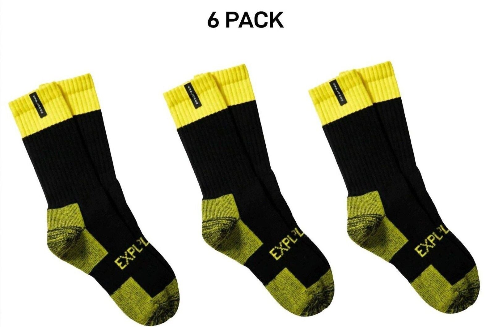 Bonds Mens Explorer Tough Work Durable Dual Layer Cotton 6 Pack SYNJ2W