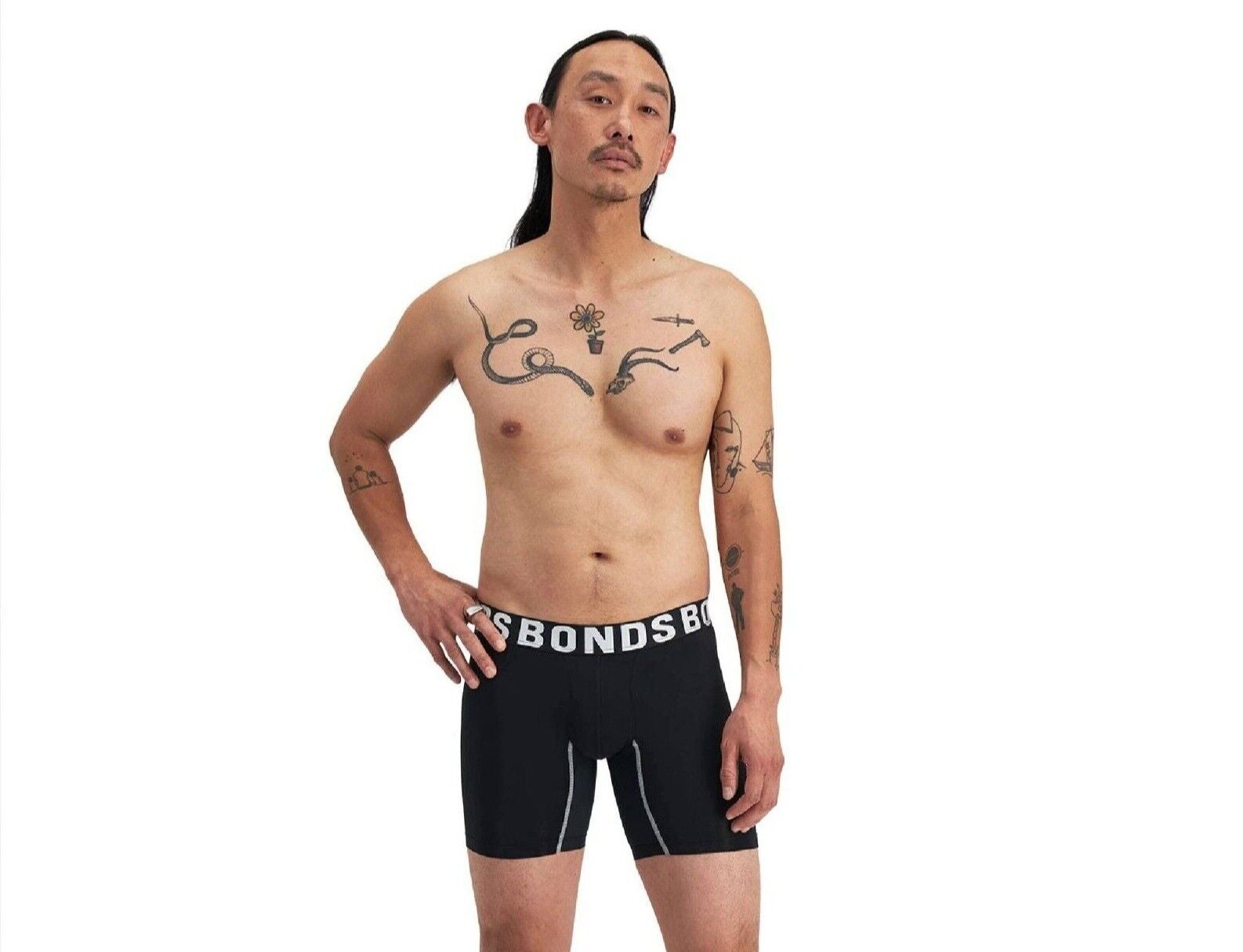 Bonds Mens Chafe Off Trunk Inner Thigh Panel Stay Comfort and Friction Free MWB6