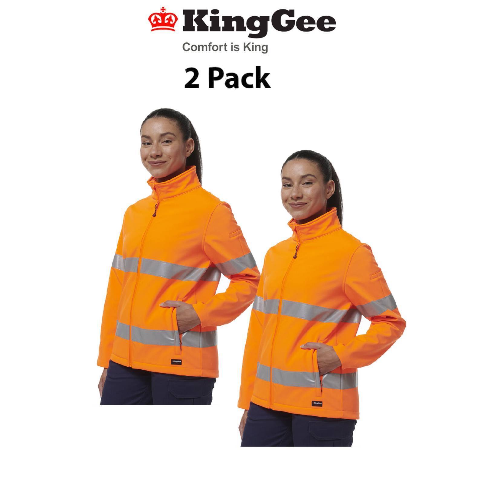 KingGee Womens 2 Packs Reflective Stretch Softshell Safety Work Jacket K45007