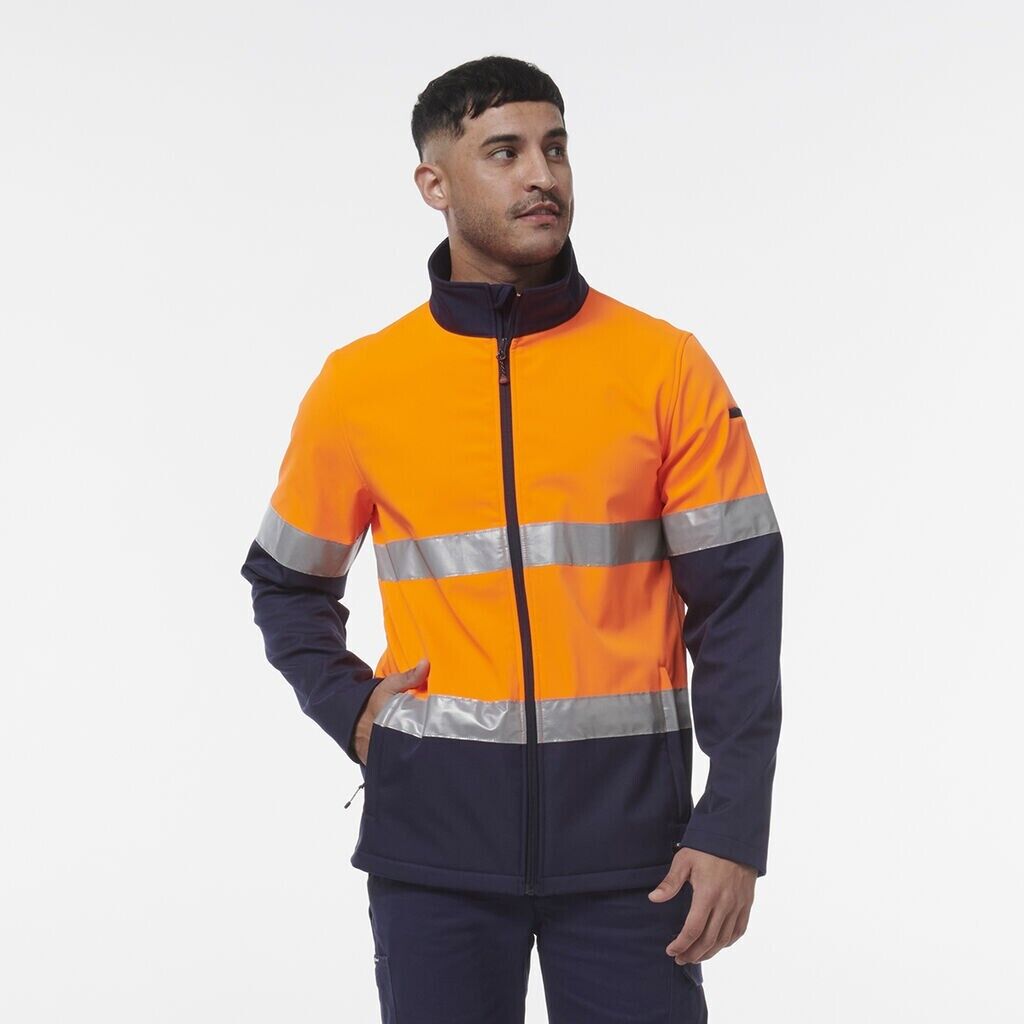 SALE KingGee Mens Reflective Water Resistant Softshell Safety Work Jacket K55034