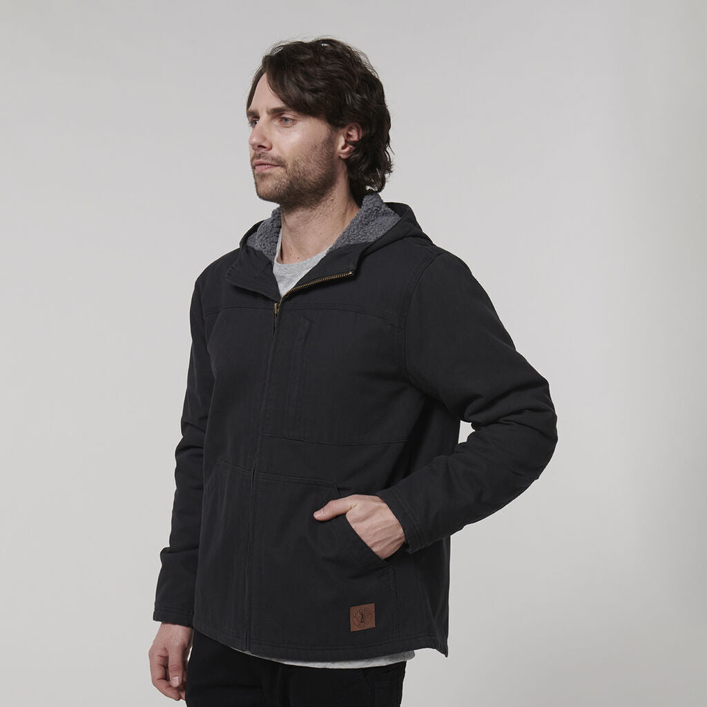 WINTER SALE! Hard Yakka Mens Heritage Hooded Pocket Insulated Zip Jacket Y06744