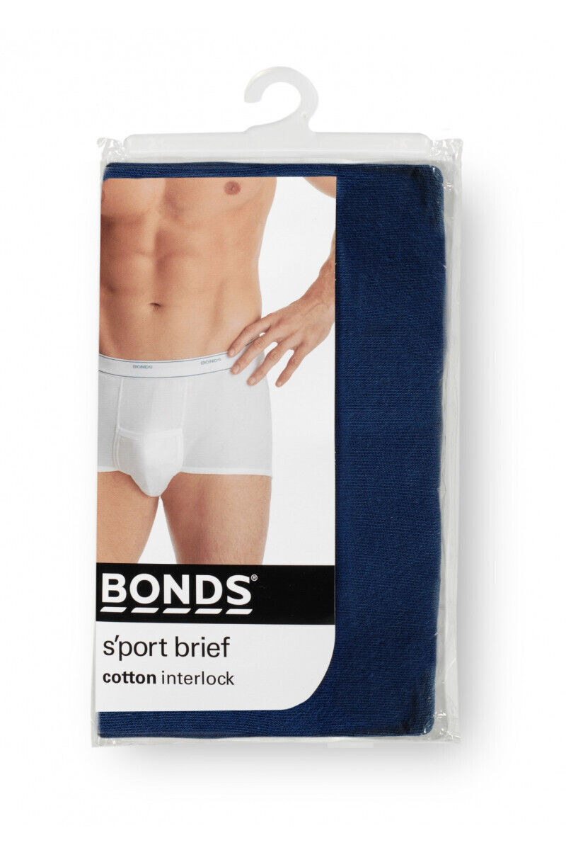 Bonds Mens Support Brief Stretchy Cotton and Comfy Elastic Waistband 3 Pack M821
