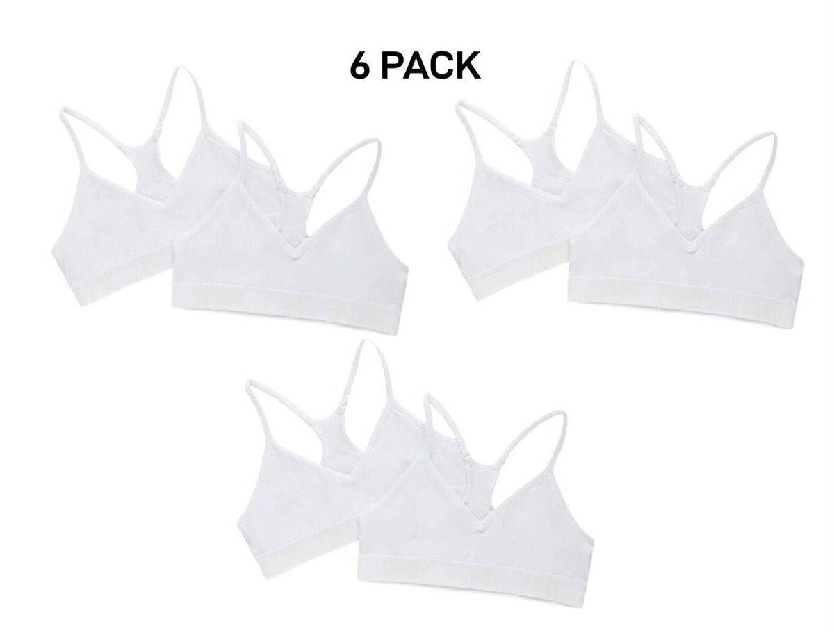 Bonds Girls Super Stretchies Racer Crop Double Layered Front 6 Pack UXNK2A
