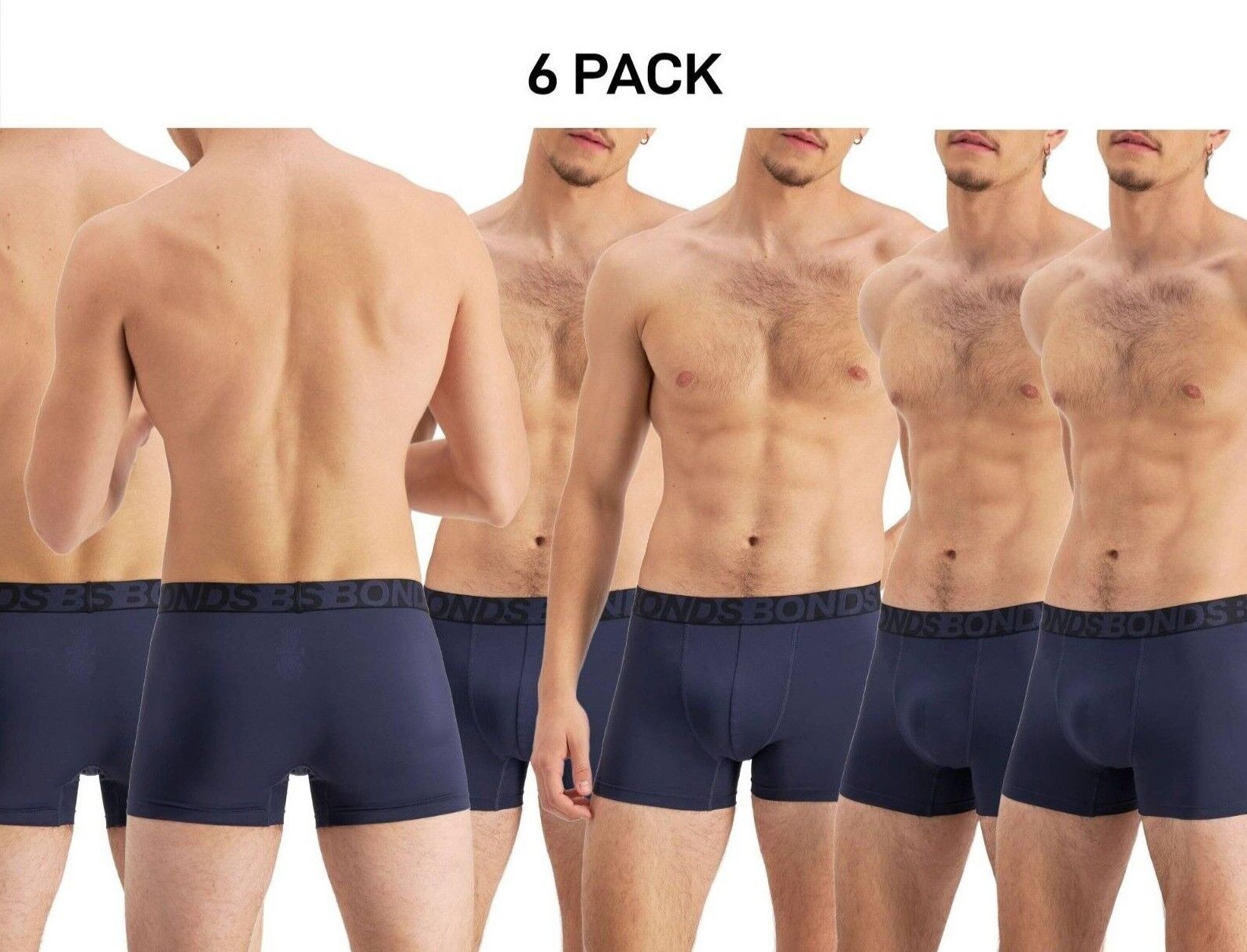 Bonds Mens Active Everyday Trunk Lightweight Classic Comfortable Fit 6 Pack MWRA