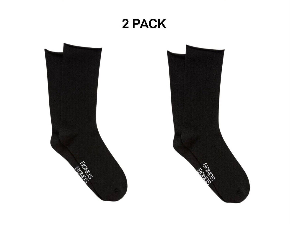 Bonds Womens Supersoft Modal Crew Sock Thin & Lightweight 2 Pack LYM72N