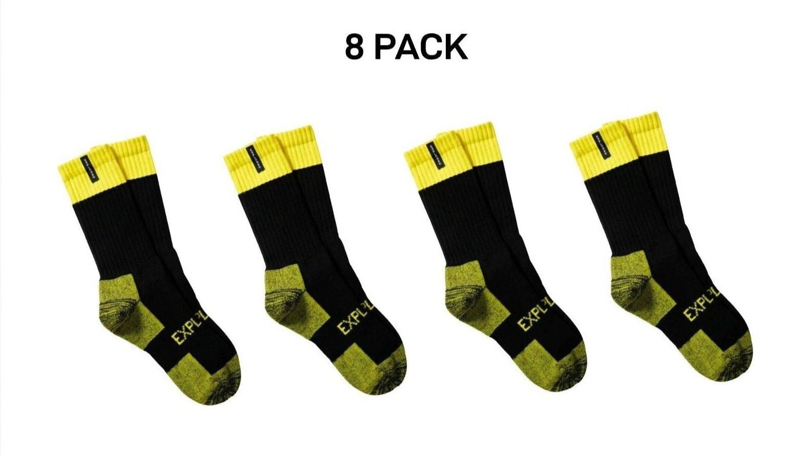 Bonds Mens Explorer Tough Work Durable Dual Layer Cotton 8 Pack SYNJ2W