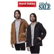 WINTER SALE! Hard Yakka Mens Heritage Hooded Pocket Insulated Zip Jacket Y06744