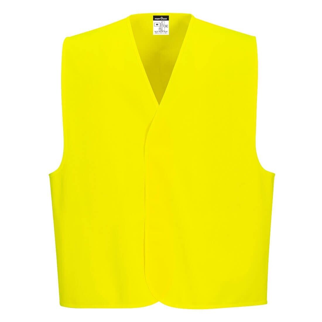 Portwest Mens 4 Packs Hi-Vis Comfortable Lightweight  Day Vest C478