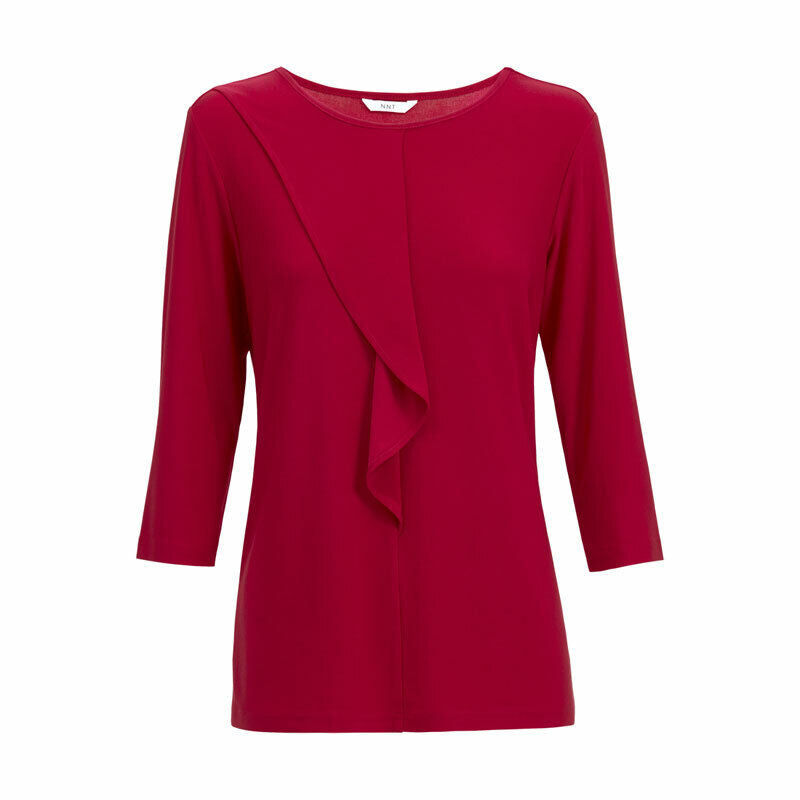 Womens NNT Blouse Soft Jersey 3/4 Round Neck T-Top Ladies Corporate Top CATU9Q