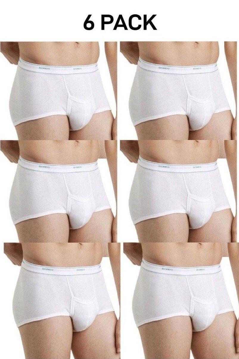 Bonds Mens Support Brief Side Seam Free For Comfort Guaranteed 6 Pack M81L