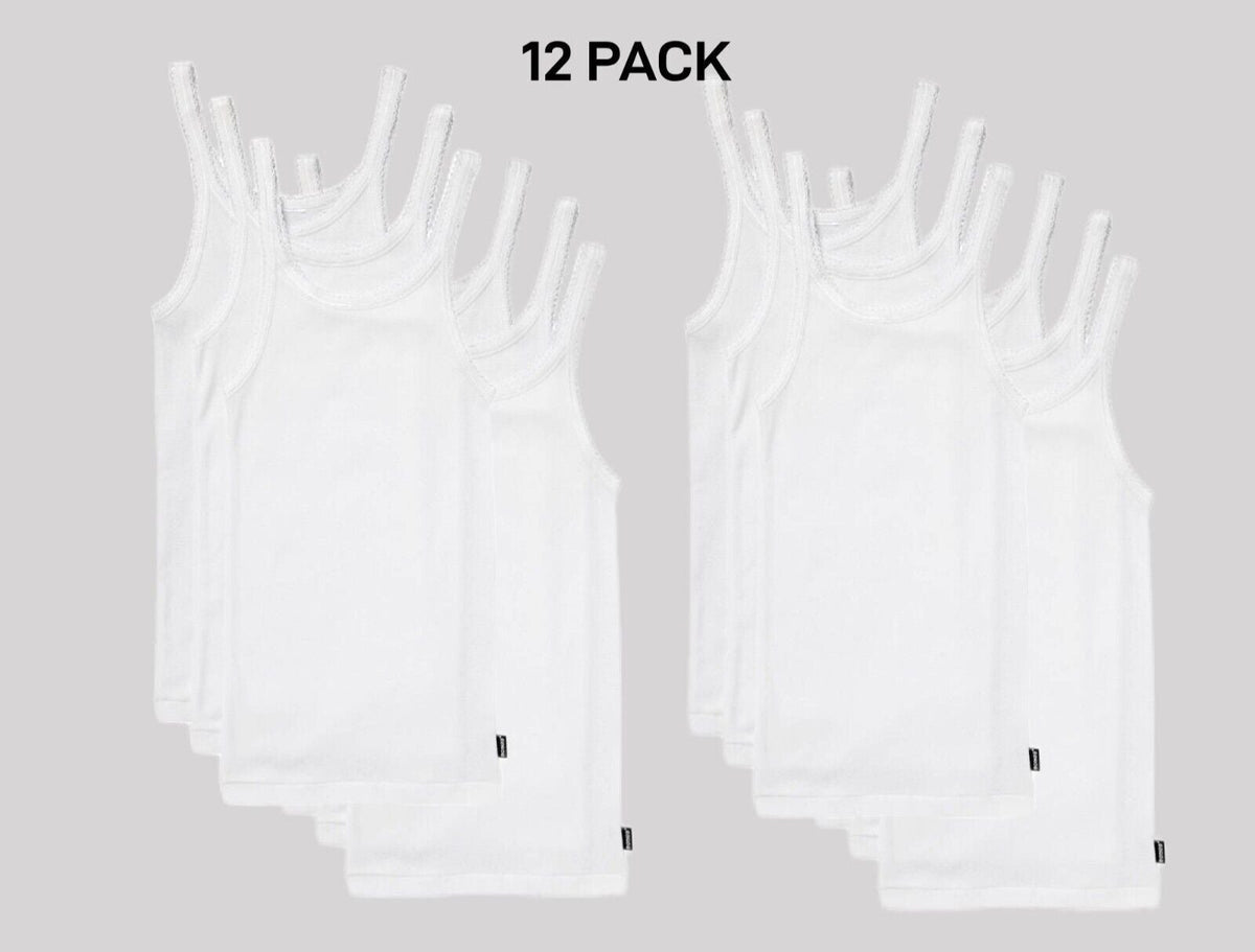 Bonds Girls Teena Singlet Super Soft Cotton Comfortable Top 12 Pack UYG43A