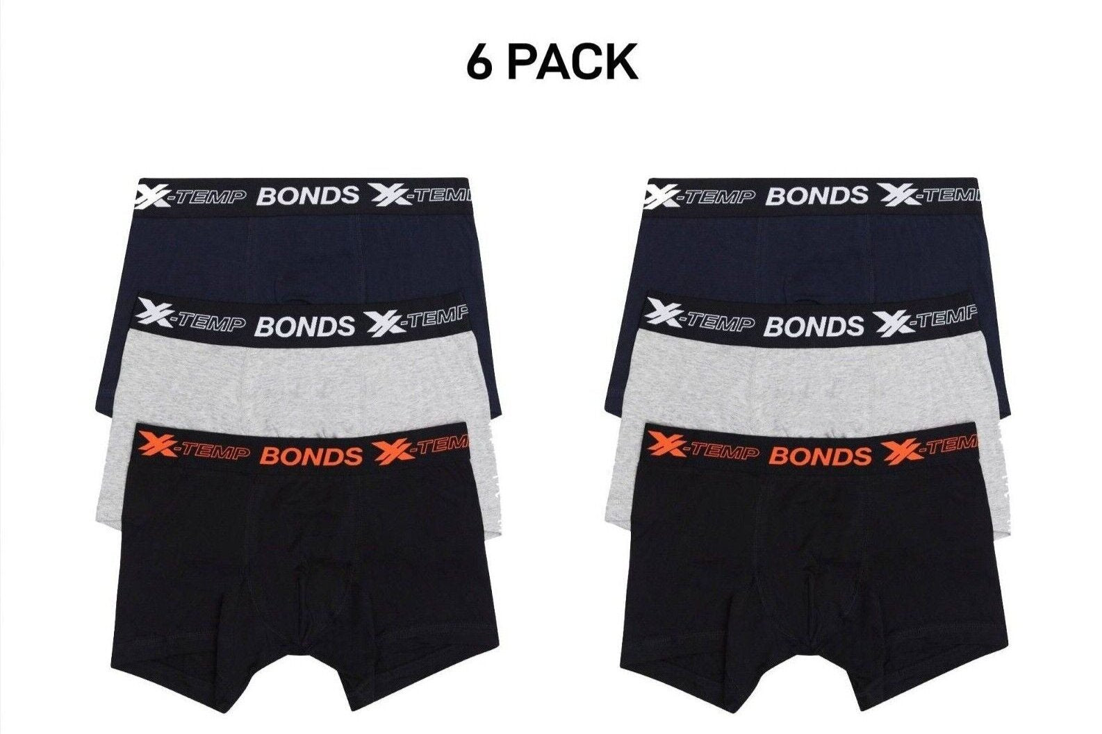 Bonds Mens X-Temp Comfort & Durable Ultimate Everyday Fit 6 Pack MXDW3A