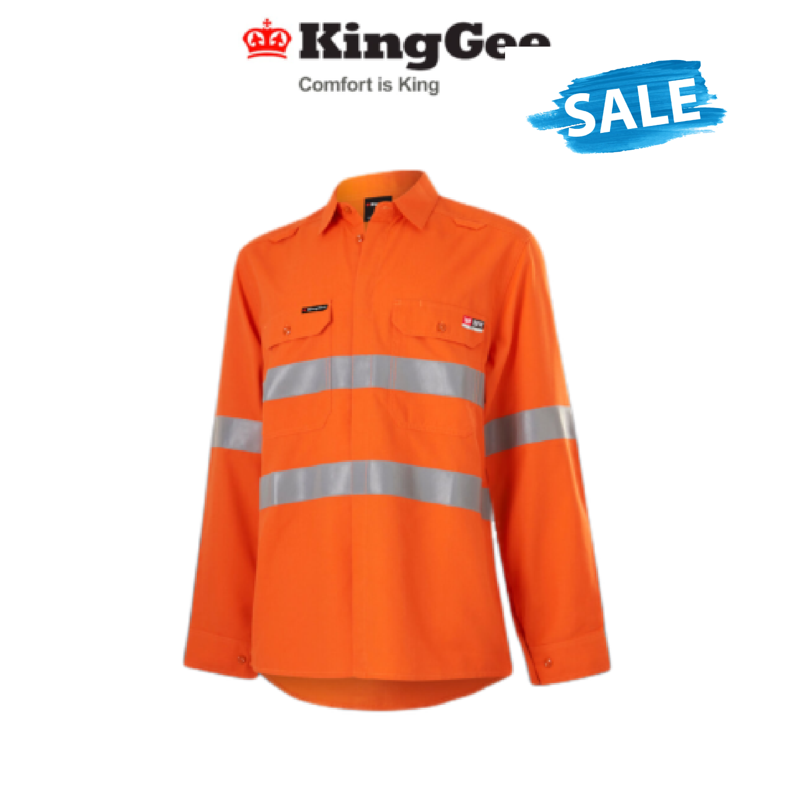 SALE KingGee Womens Shieldtec Lightweight Lenzing Open Front Taped Shirt K84003
