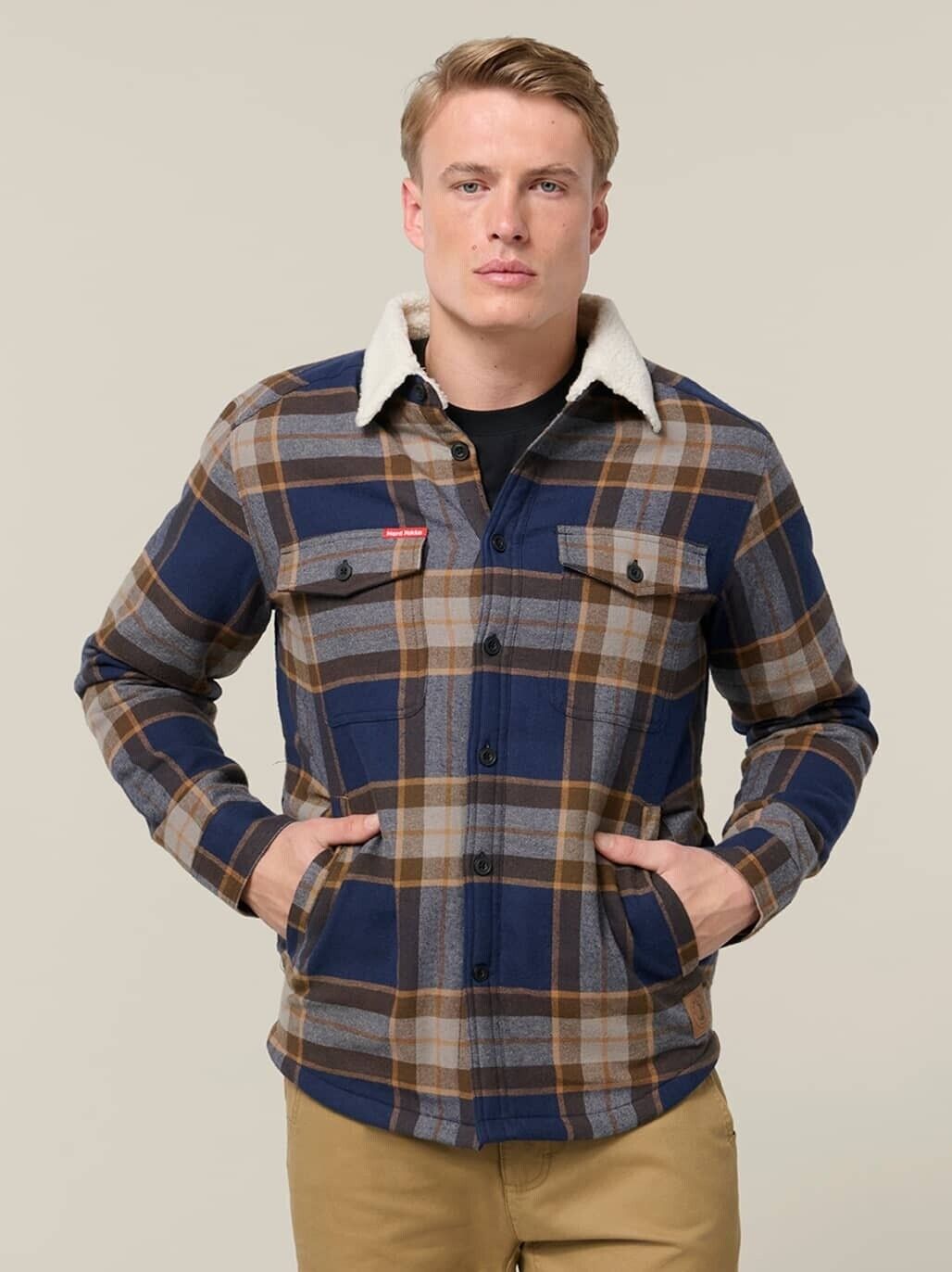 WINTER SALE! Hard Yakka Mens Heritage Trucker Sherpa Warm Work Jacket Y06823