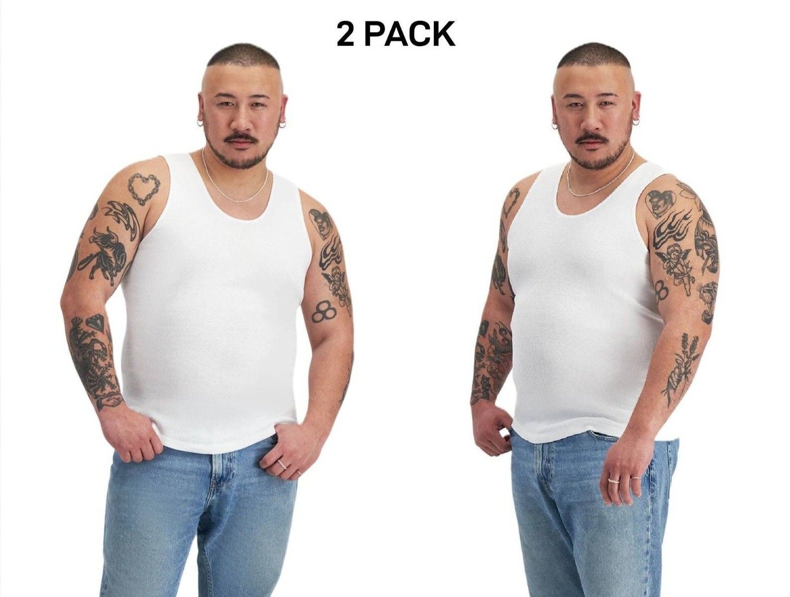 Bonds Mens Chesty Singlets Breathable Comfortable Side Seamfree 2 Pack M7WL