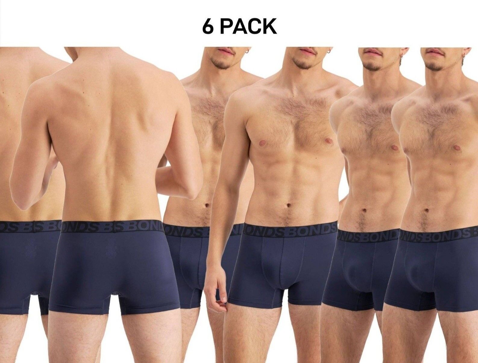Bonds Mens Active Everyday Trunk Lightweight Classic Comfortable Fit 6 Pack MWRA