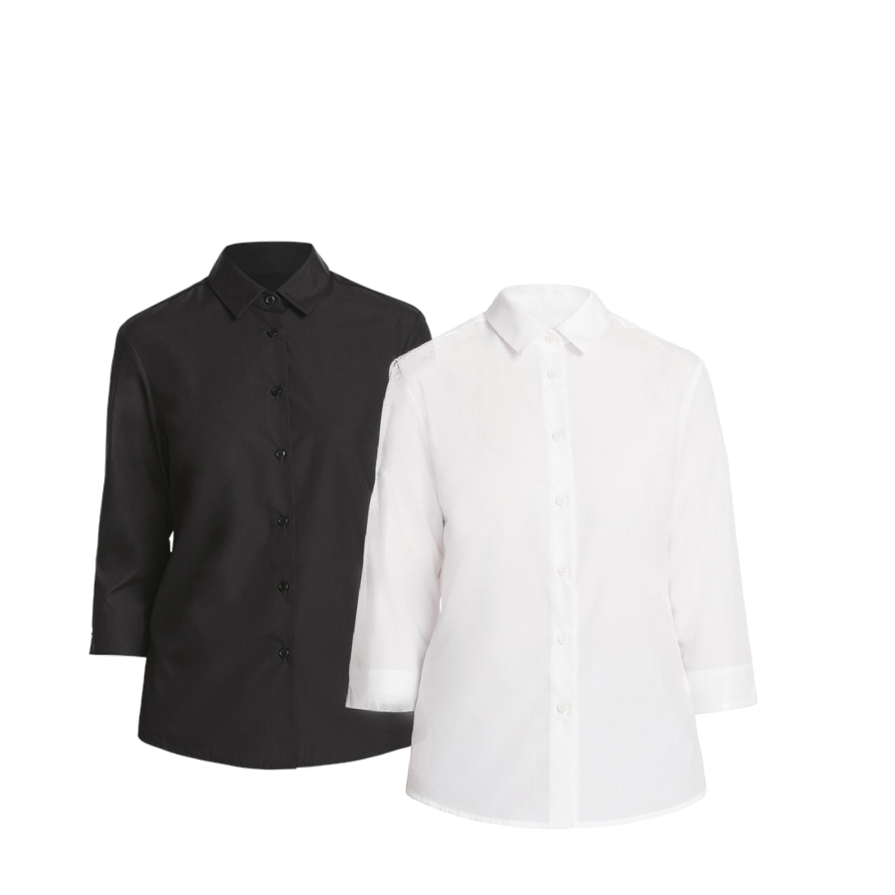 NNT Womens 3/4 Sleeve Shirt Formal Classic Slimline Collar Business Shirt CATU88-Collins Clothing Co