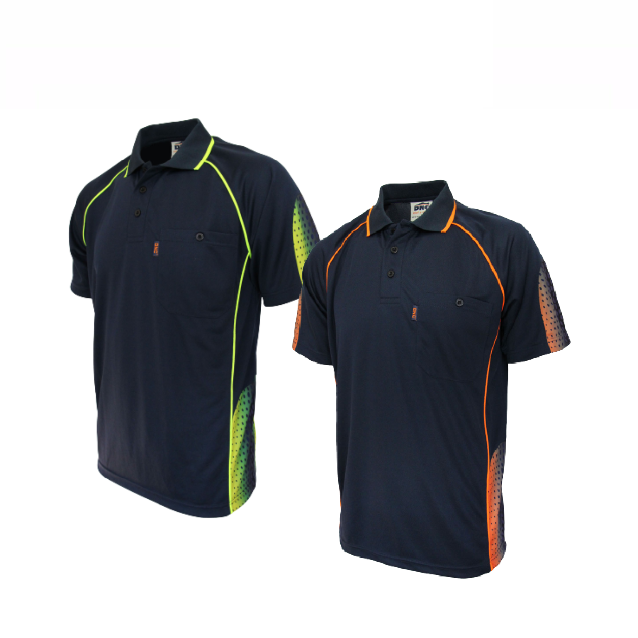 DNC Workwear Mens Hi-Vis GALAXY Sublimated Polo Work Shirt Short Sleeve 5218-Collins Clothing Co