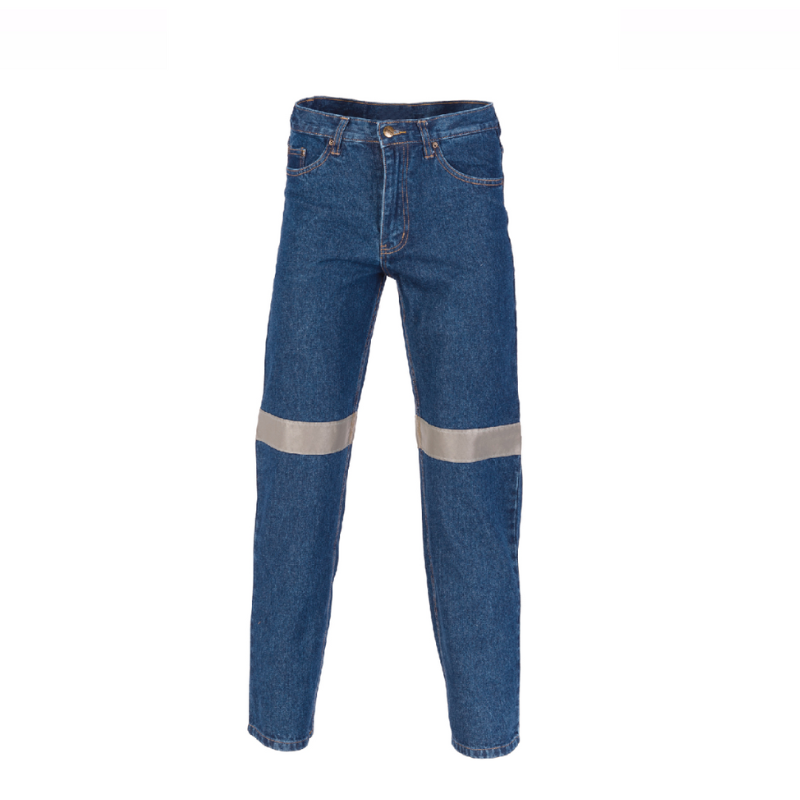 DNC Workwear Womens Taped Denim Stretch Jeans Reflective Comfortable 3347-Collins Clothing Co