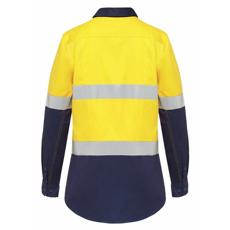 Womens Hard Yakka Hi-Vis Work Shirt KoolGear Vented Taped Tapered Y08220-Collins Clothing Co