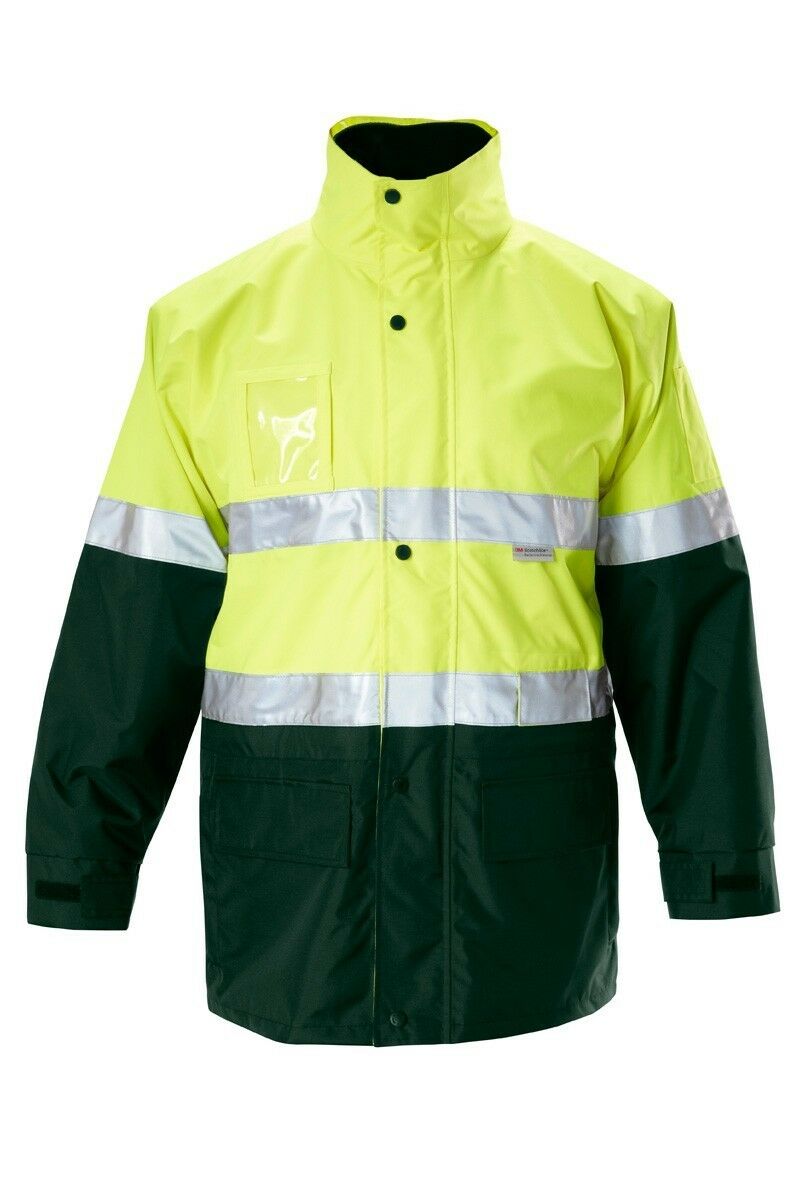 Mens Hard Yakka Foundations Hi-Vis Six 6 Way Jacket Reflective Tape Work Y06556-Collins Clothing Co
