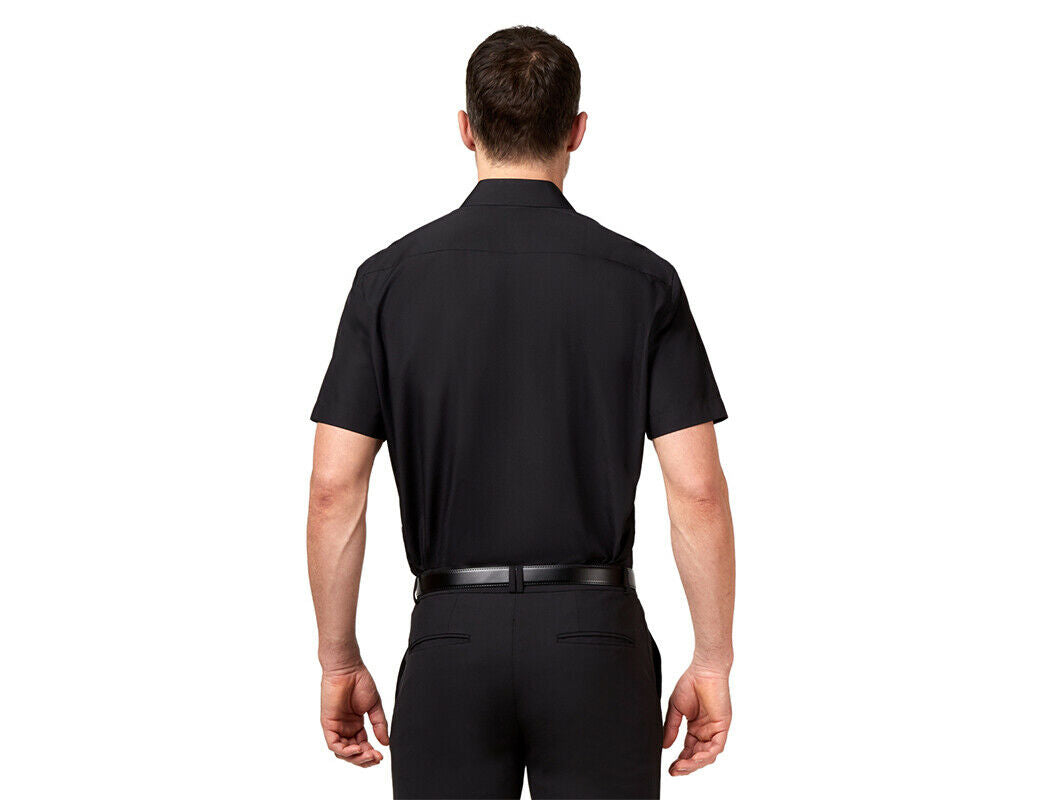 NNT Mens Business Shirt Poplin Short Sleeve Cotton Blend Formal Shirt CATJ8X-Collins Clothing Co