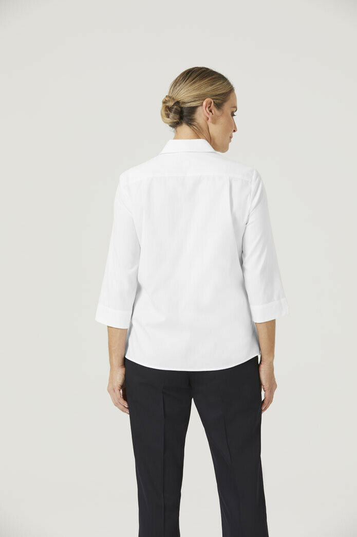 NNT Womens Formal Stretch Twill 3/4 Sleeve Shirt Regular Collar Business CATUFP-Collins Clothing Co