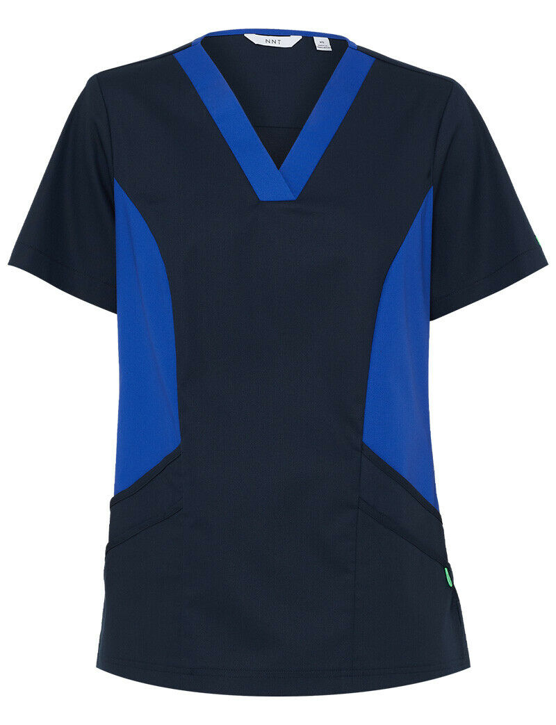 NNT Womens Nightingale V Neck Contrast Scrub Top Nurse Workwear Comfort CATULL-Collins Clothing Co