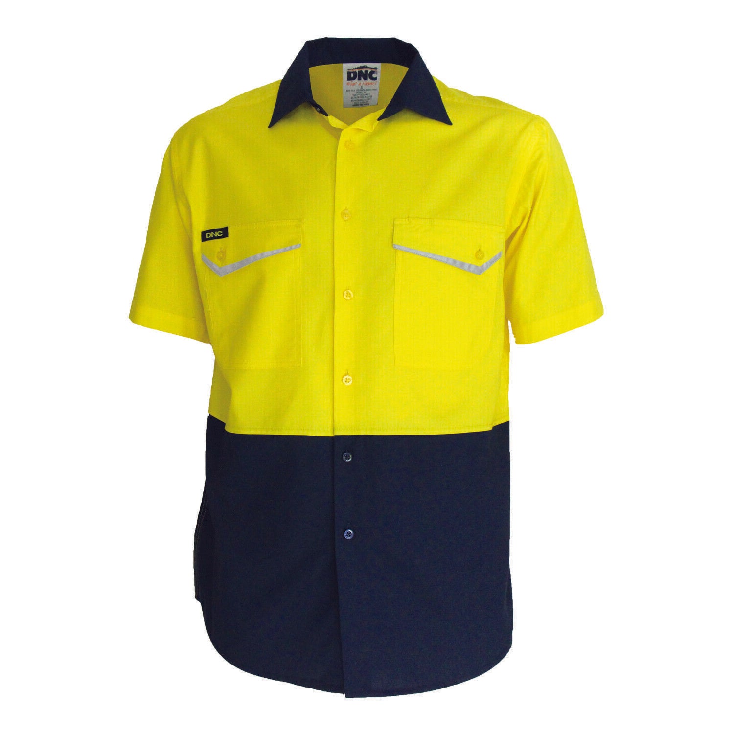 DNC Mens Two-Tone RipStop Cotton Cool Shirt, S/S Lightweight Breathable 3585-Collins Clothing Co