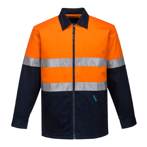 Portwest Quilt Padded Cotton Drill Jacket 2 Tone Reflective Work Safety MJ987-Collins Clothing Co