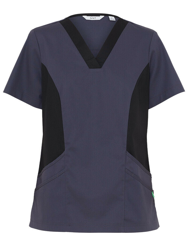 NNT Womens Nightingale V Neck Contrast Scrub Top Nurse Workwear Comfort CATULL-Collins Clothing Co