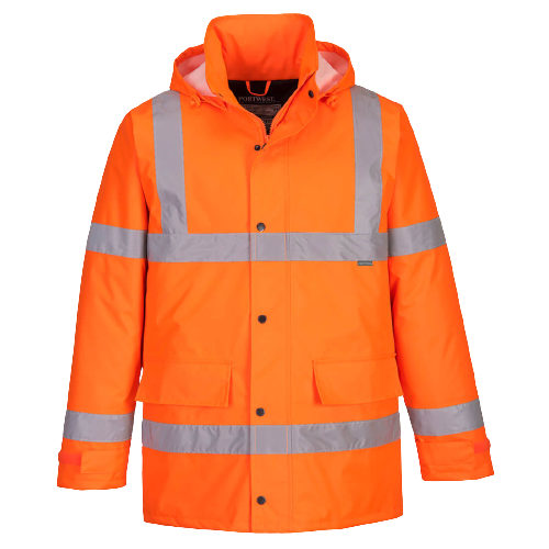 Portwest Hi-Vis Traffic Jacket 2 Tone Reflective Tape Work Safety S460-Collins Clothing Co