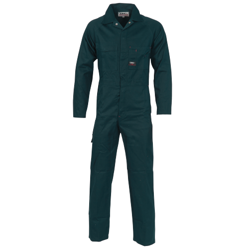 DNC Workwear Mens Cotton Drill Coverall Hi Vis Work Safety Sun Protection 3101-Collins Clothing Co