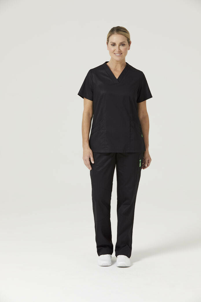 NNT Womens Nightingale V-Neck Classic Nurse Scrub Top Hip Pocket Workwear CATU5F-Collins Clothing Co