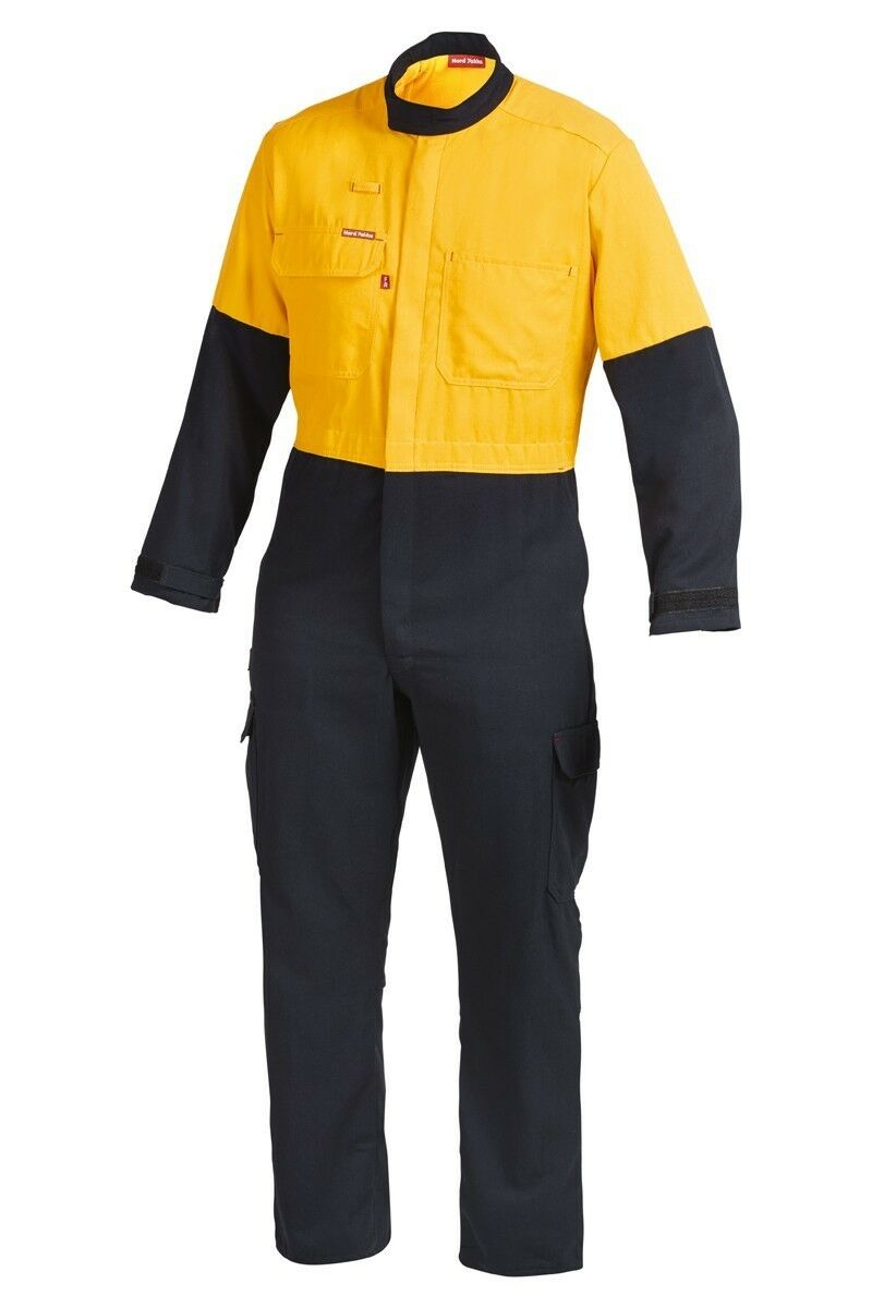 Mens Hard Yakka Protect Hi-Vis 2 Tone Tecasafe Plus Coverall Safety FR Y00302-Collins Clothing Co