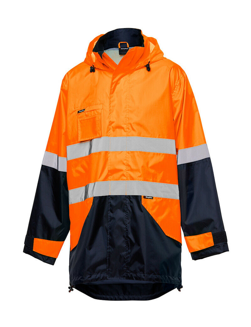 KingGee Lightweight Spray Jacket Waterproof All Season Safety Hi-Vis K55200-Collins Clothing Co