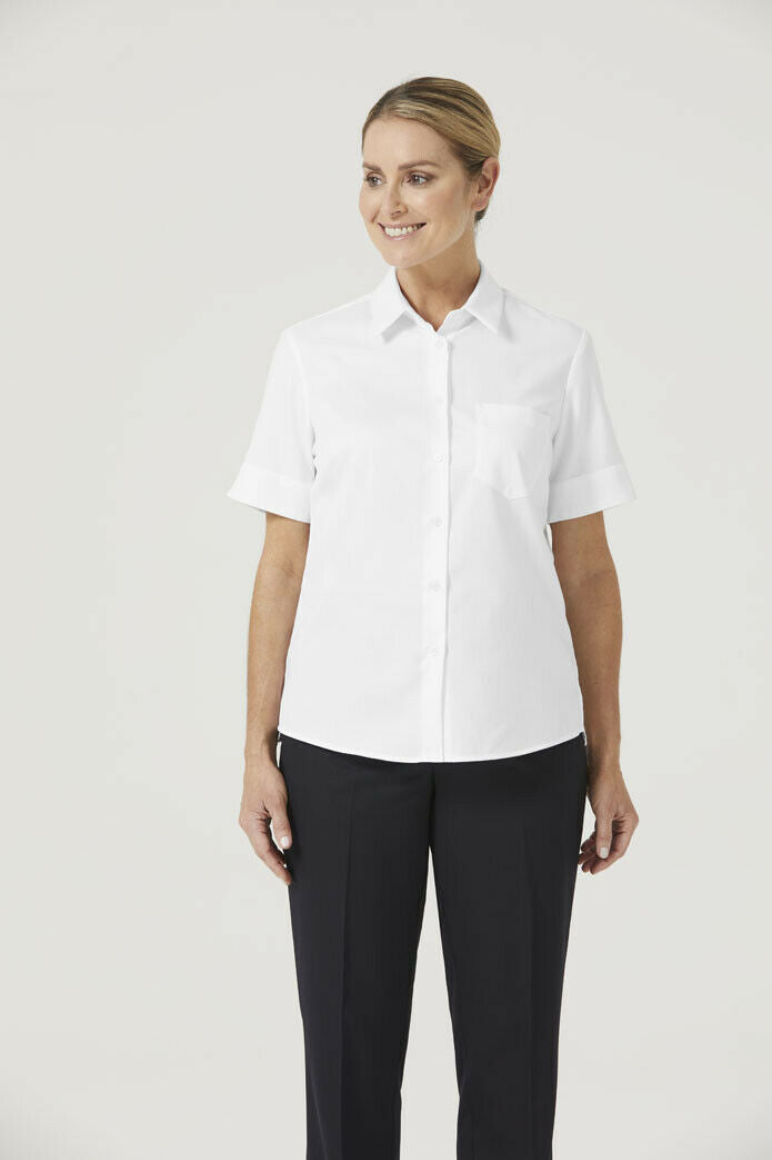 NNT Womens Business Stretch Twill Short Sleeve Formal Shirt Comfy Classic CATUHM-Collins Clothing Co