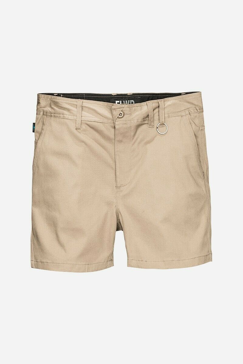 Mens Elwood Work Basic Shorts Stretch Twill Reinforced Pockets Tradie EWD202-Collins Clothing Co